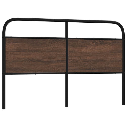 Headboard Brown Oak 160 cm Steel and Engineered Wood