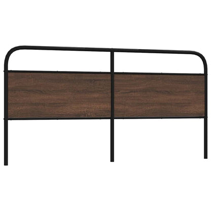 Headboard Brown Oak 180 cm Steel and Engineered Wood