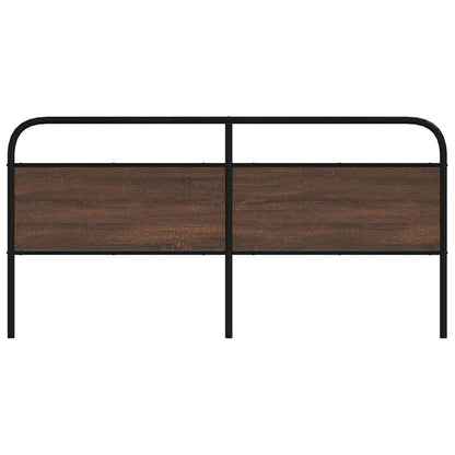 Headboard Brown Oak 180 cm Steel and Engineered Wood