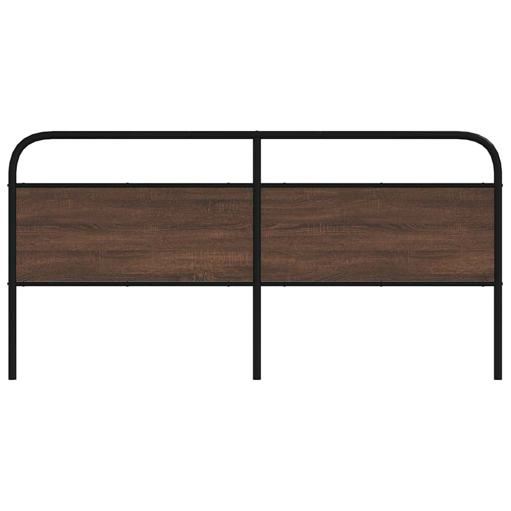 Headboard Brown Oak 190 cm Steel and Engineered Wood