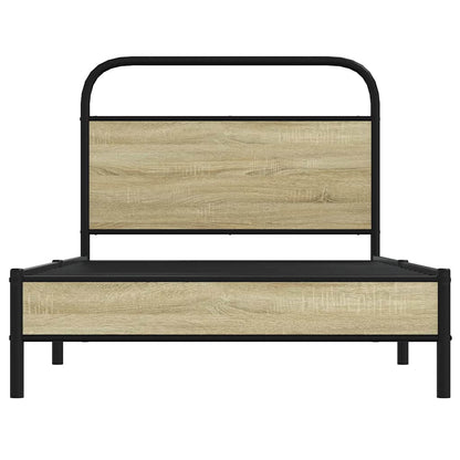 Bed Frame without Mattress 100x200 cm Sonoma Oak Engineered Wood