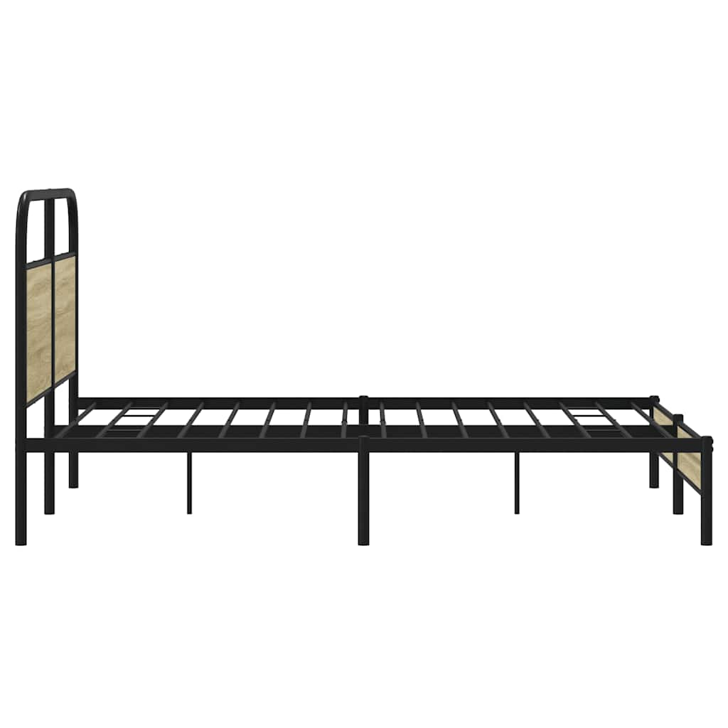 Bed Frame without Mattress 120x200 cm Sonoma Oak Engineered Wood