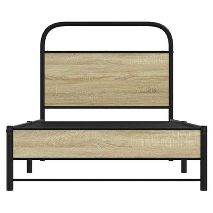 Bed Frame without Mattress 75x190 cm Small Single Sonoma Oak Engineered Wood