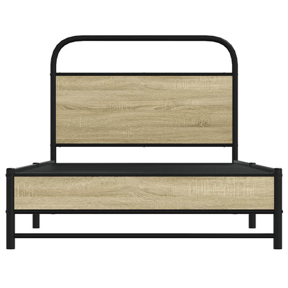 Bed Frame without Mattress 90x190 cm Single Sonoma Oak Engineered Wood