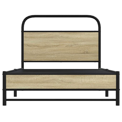 Bed Frame without Mattress 100x190 cm Sonoma Oak Engineered Wood