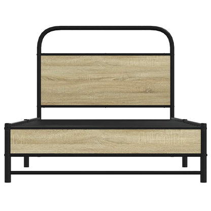 Bed Frame without Mattress 100x200 cm Sonoma Oak Engineered Wood