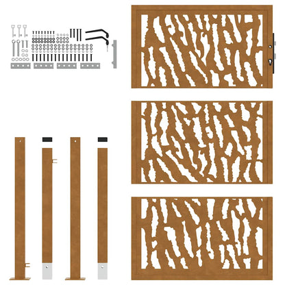Garden Gate 105x155 cm Weathering Steel Trace Design