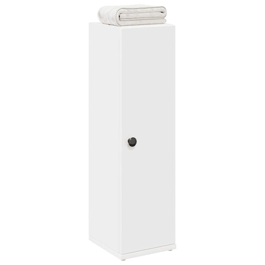 Bathroom Cabinet with Roll Holder White 20.5x22x72 cm