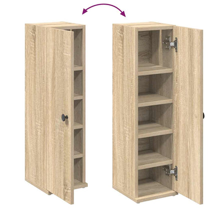 Bathroom Cabinet with Roll Holder Sonoma Oak 20.5x22x72 cm