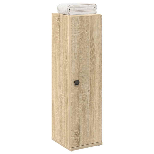 Bathroom Cabinet with Roll Holder Sonoma Oak 20.5x22x72 cm