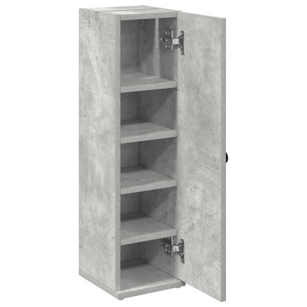 Bathroom Cabinet with Roll Holder Concrete Grey 20.5x22x72 cm