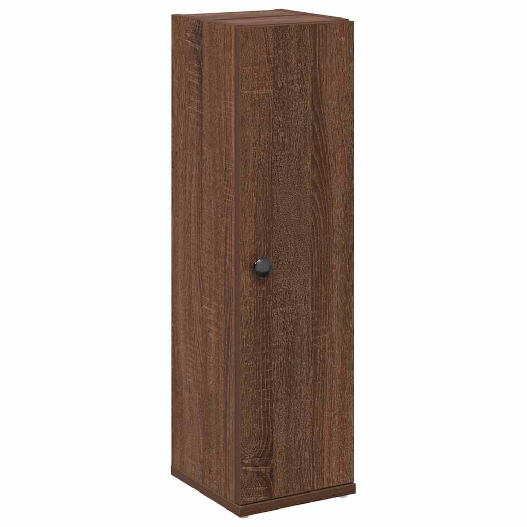 Bathroom Cabinet with Roll Holder Brown Oak 20.5x22x72 cm