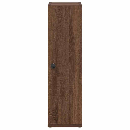 Bathroom Cabinet with Roll Holder Brown Oak 20.5x22x72 cm