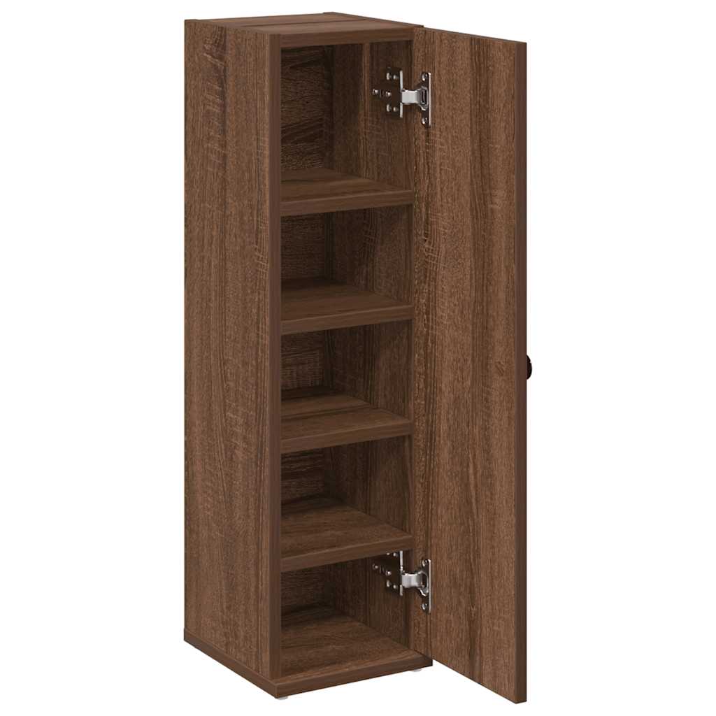 Bathroom Cabinet with Roll Holder Brown Oak 20.5x22x72 cm