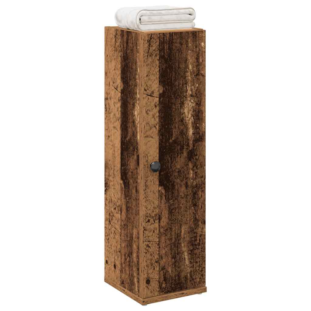 Bathroom Cabinet with Roll Holder Old Wood 20.5x22x72 cm