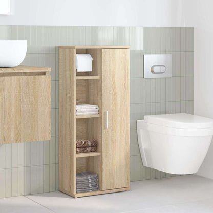 Bathroom Cabinet with Roll Holder Sonoma Oak 39x22x90 cm