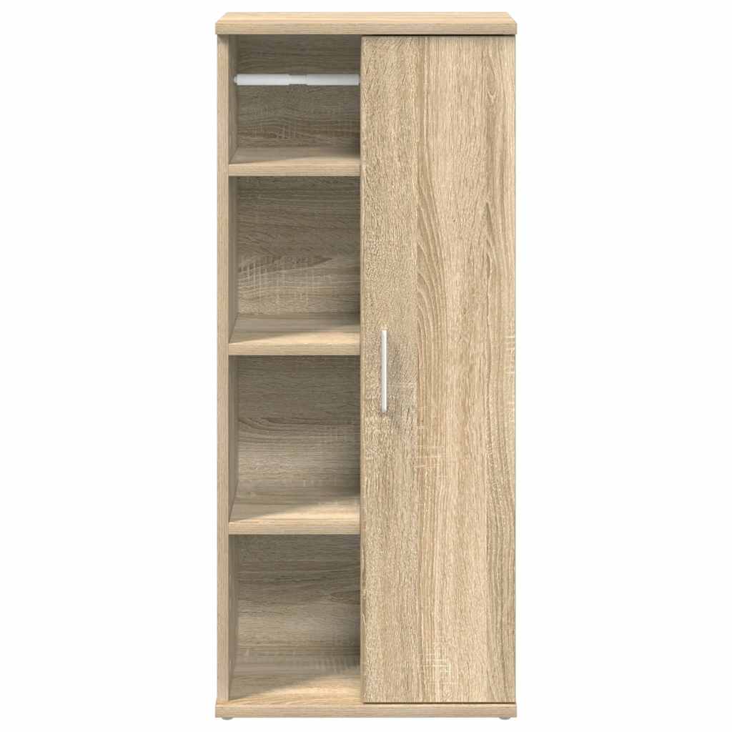 Bathroom Cabinet with Roll Holder Sonoma Oak 39x22x90 cm