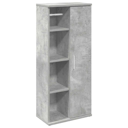 Bathroom Cabinet with Roll Holder Concrete Grey 39x22x90 cm