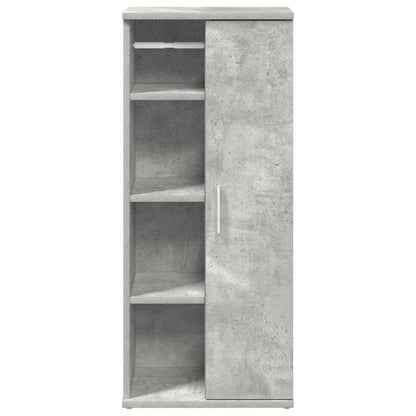 Bathroom Cabinet with Roll Holder Concrete Grey 39x22x90 cm