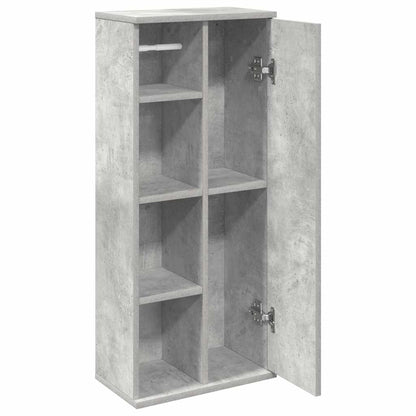 Bathroom Cabinet with Roll Holder Concrete Grey 39x22x90 cm