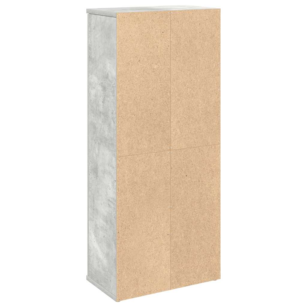 Bathroom Cabinet with Roll Holder Concrete Grey 39x22x90 cm