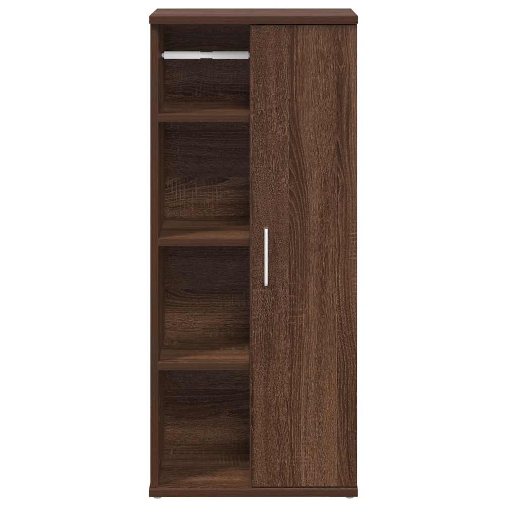 Bathroom Cabinet with Roll Holder Brown Oak 39x22x90 cm