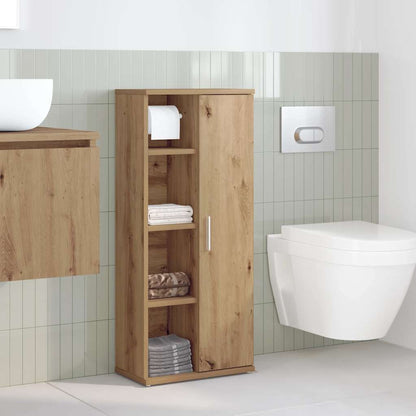 Bathroom Cabinet with Roll Holder Artisan Oak 39x22x90 cm