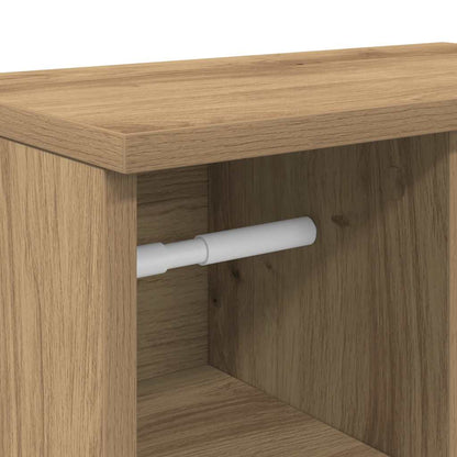 Bathroom Cabinet with Roll Holder Artisan Oak 39x22x90 cm