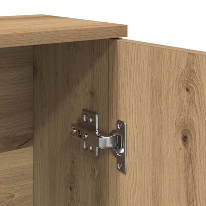 Bathroom Cabinet with Roll Holder Artisan Oak 39x22x90 cm