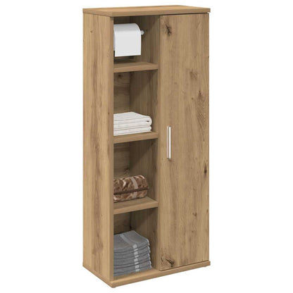 Bathroom Cabinet with Roll Holder Artisan Oak 39x22x90 cm