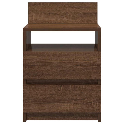 Bedside Cabinets 2 pcs with 2 Drawers Brown Oak 40x33x60 cm