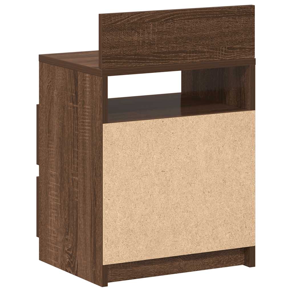 Bedside Cabinets 2 pcs with 2 Drawers Brown Oak 40x33x60 cm