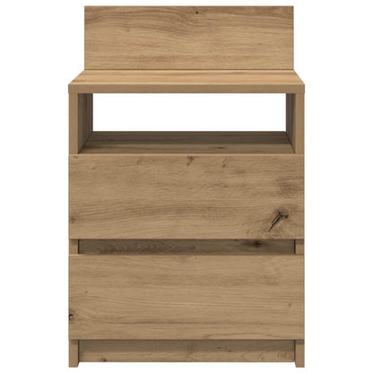 Bedside Cabinet with 2 Drawers Artisan Oak 40x33x60 cm