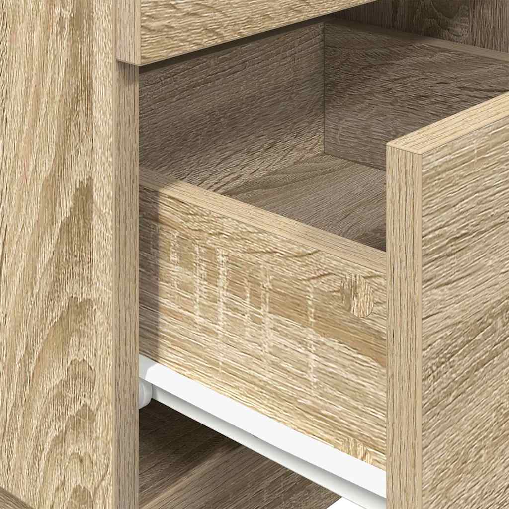 Bedside Cabinet with 2 Drawers Sonoma Oak 36x36x68 cm