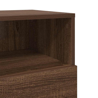 Bedside Cabinet with 2 Drawers Brown Oak 36x36x68 cm