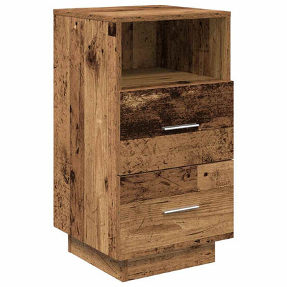 Bedside Cabinets 2 pcs with 2 Drawers Old Wood 36x36x68 cm