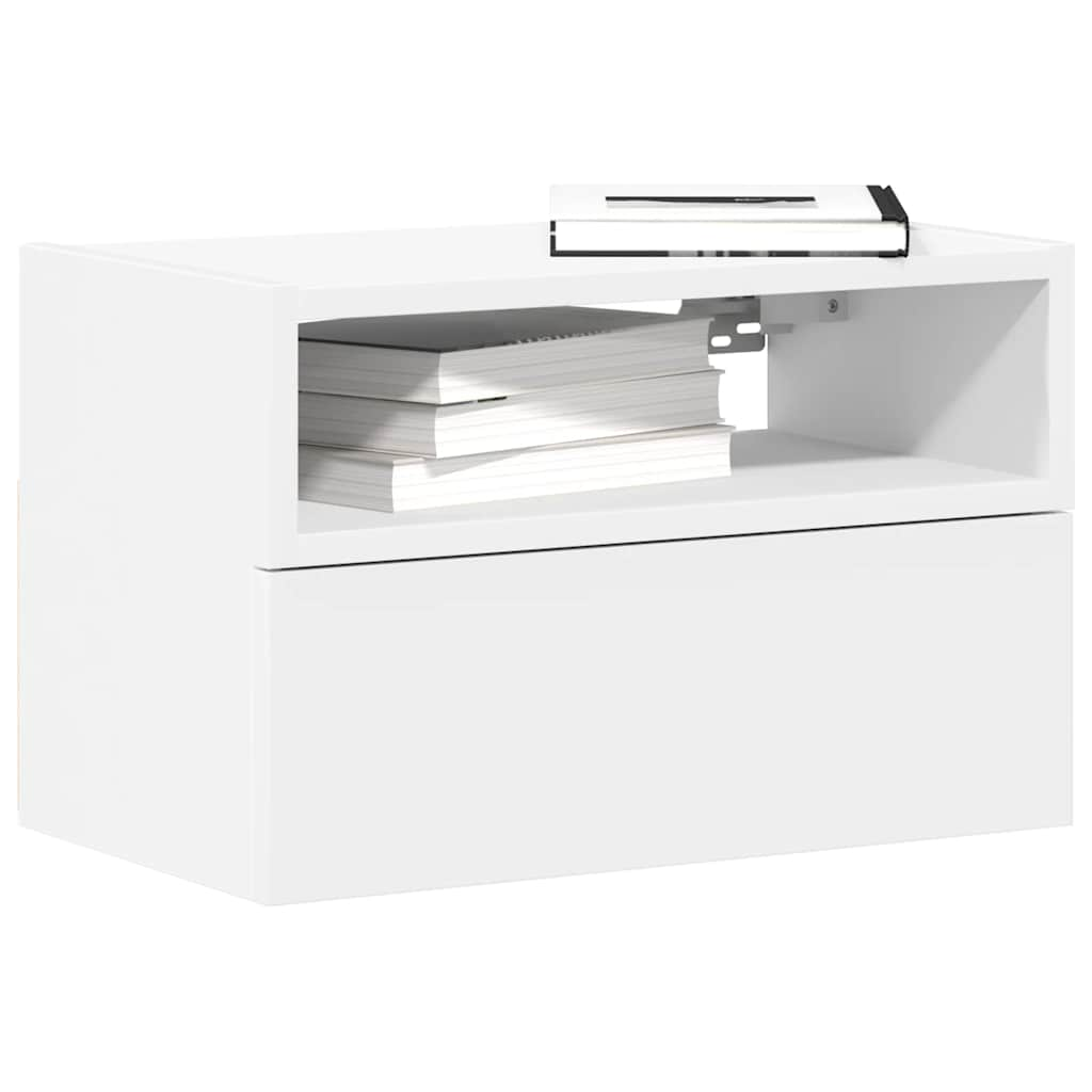 Wall-mounted Bedside Cabinet White 45x26x28.5 cm