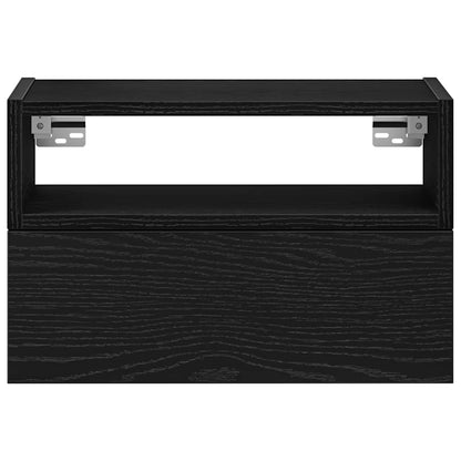 Wall-mounted Bedside Cabinet Black 45x26x28.5 cm