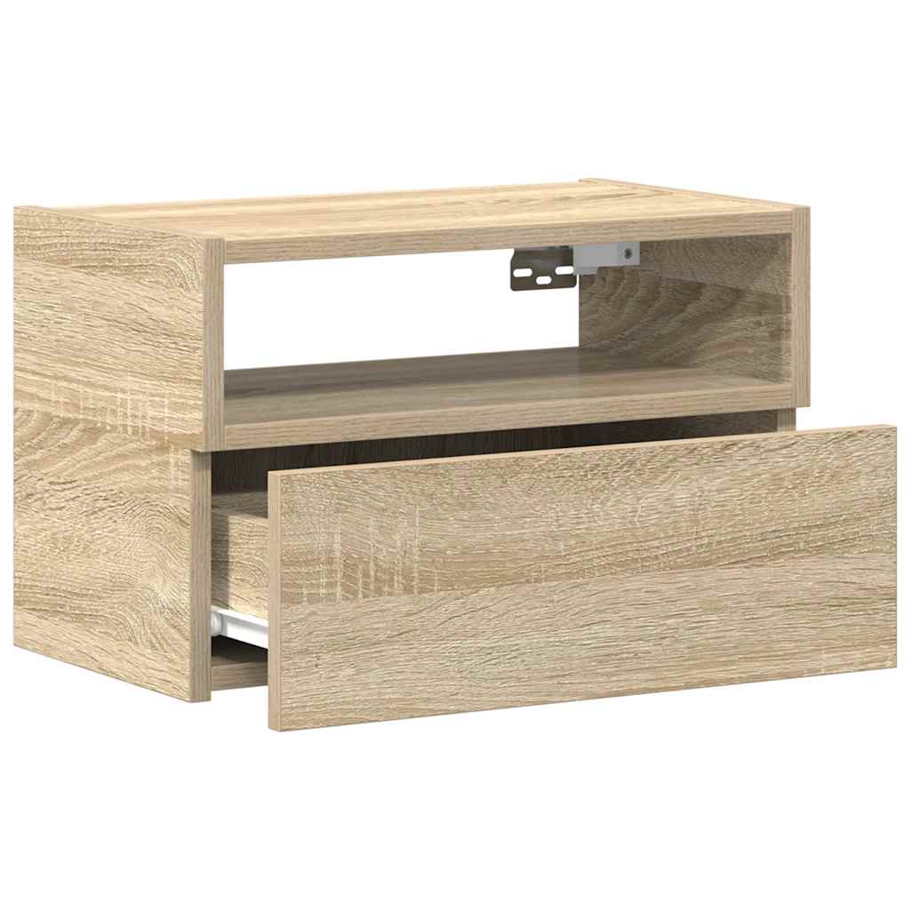 Wall-mounted Bedside Cabinet Sonoma Oak 45x26x28.5 cm