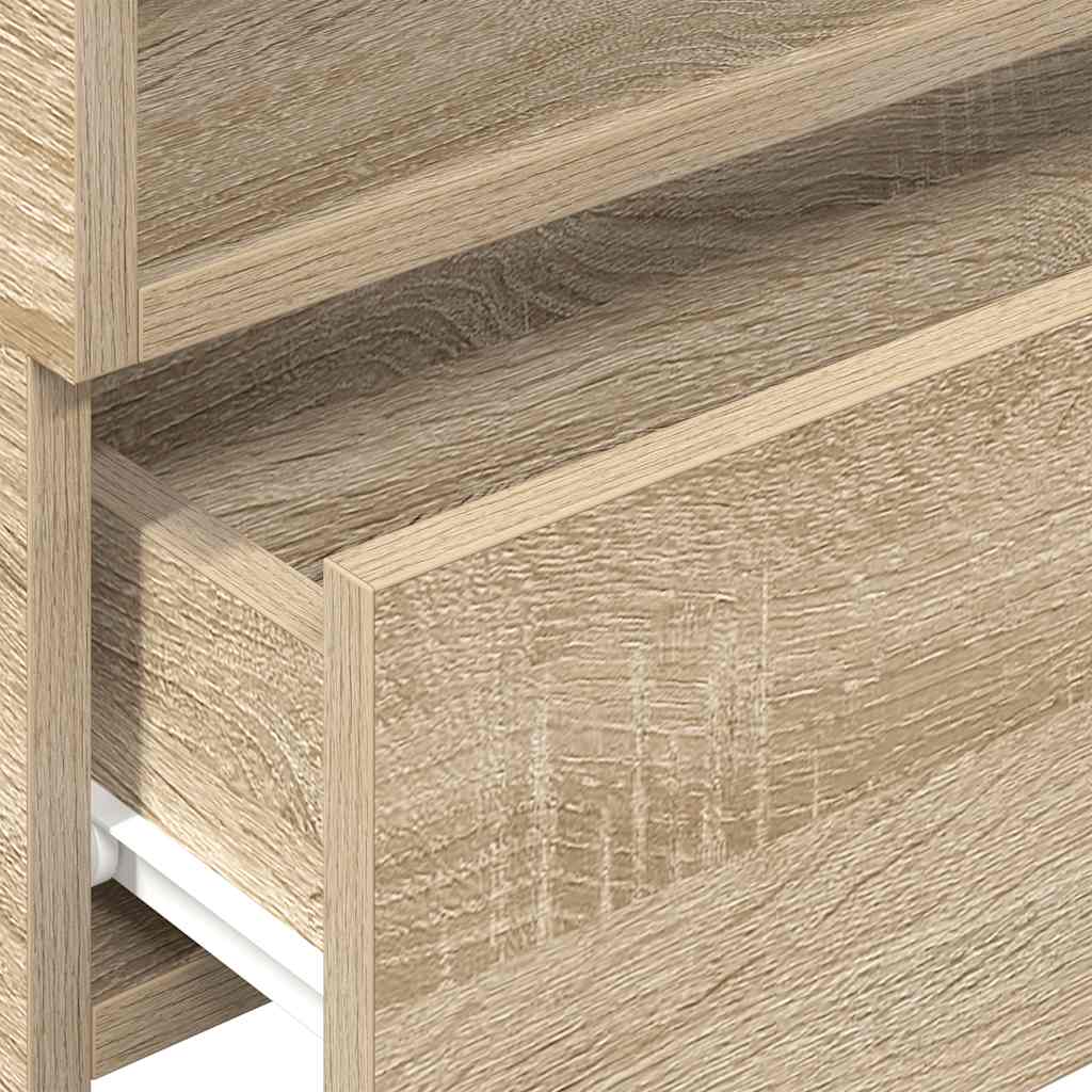 Wall-mounted Bedside Cabinets 2 pcs Sonoma Oak 45x26x28.5 cm