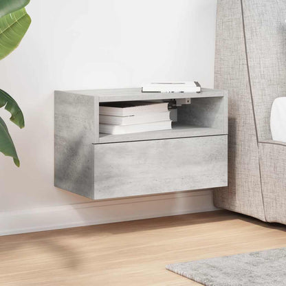 Wall-mounted Bedside Cabinet Concrete Grey 45x26x28.5 cm