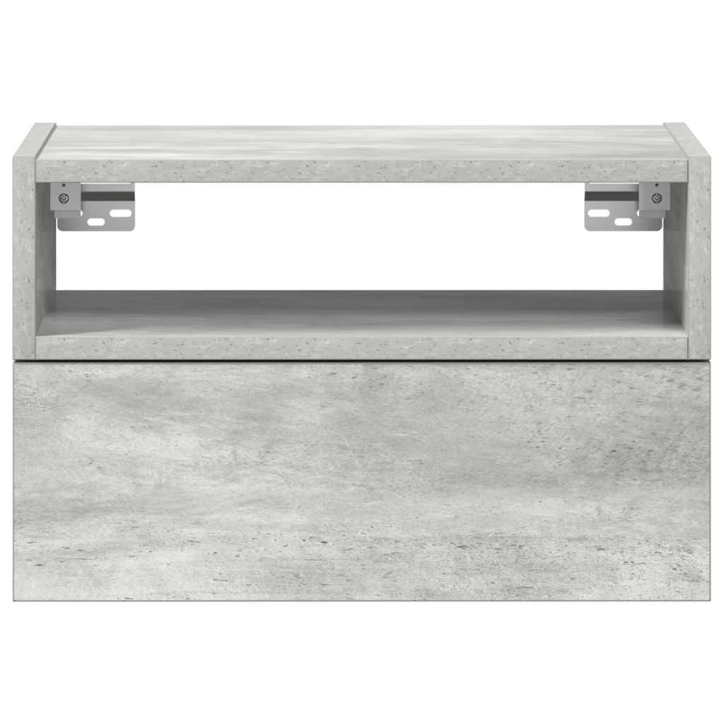 Wall-mounted Bedside Cabinet Concrete Grey 45x26x28.5 cm