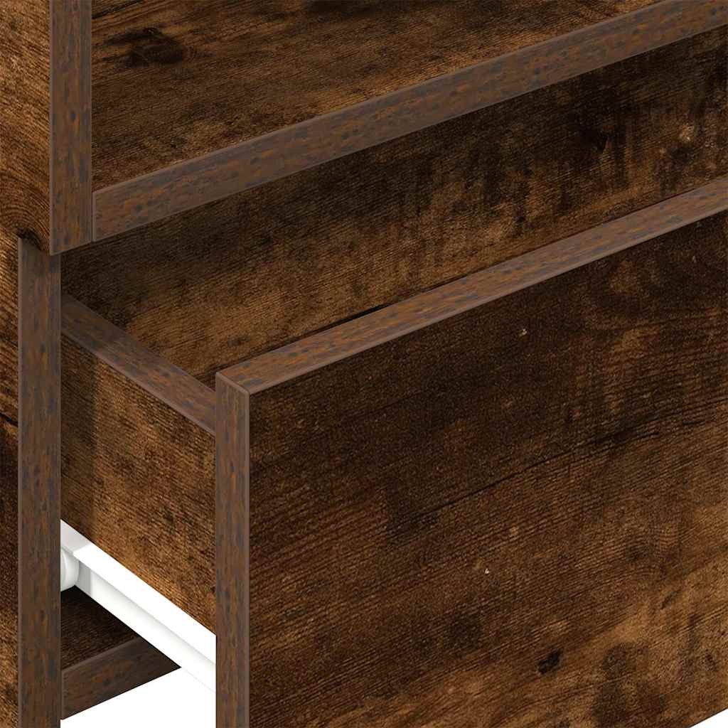 Wall-mounted Bedside Cabinet Smoked Oak 45x26x28.5 cm