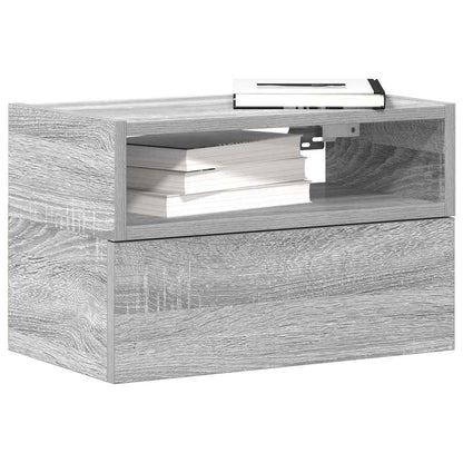 Wall-mounted Bedside Cabinet Grey Sonoma 45x26x28.5 cm