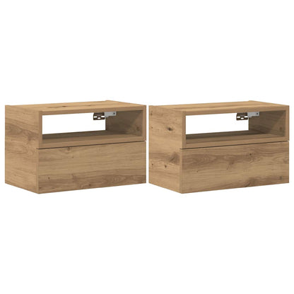 Wall-mounted Bedside Cabinets 2 pcs Artisan Oak 45x26x28.5 cm