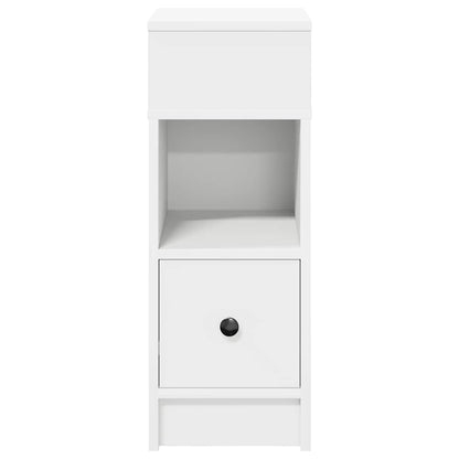 Bedside Cabinets 2 pcs with Drawer White 25x31x66 cm