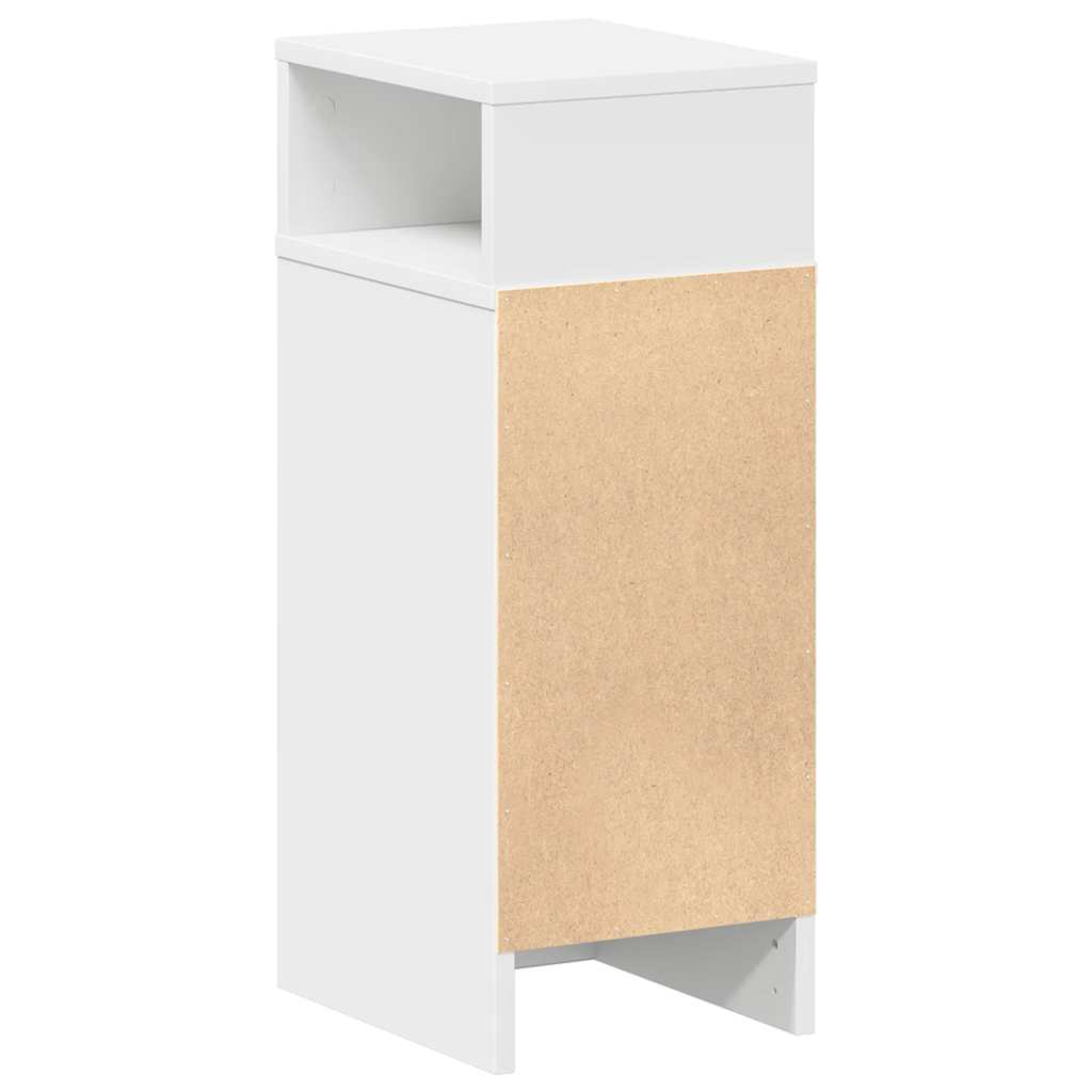 Bedside Cabinets 2 pcs with Drawer White 25x31x66 cm