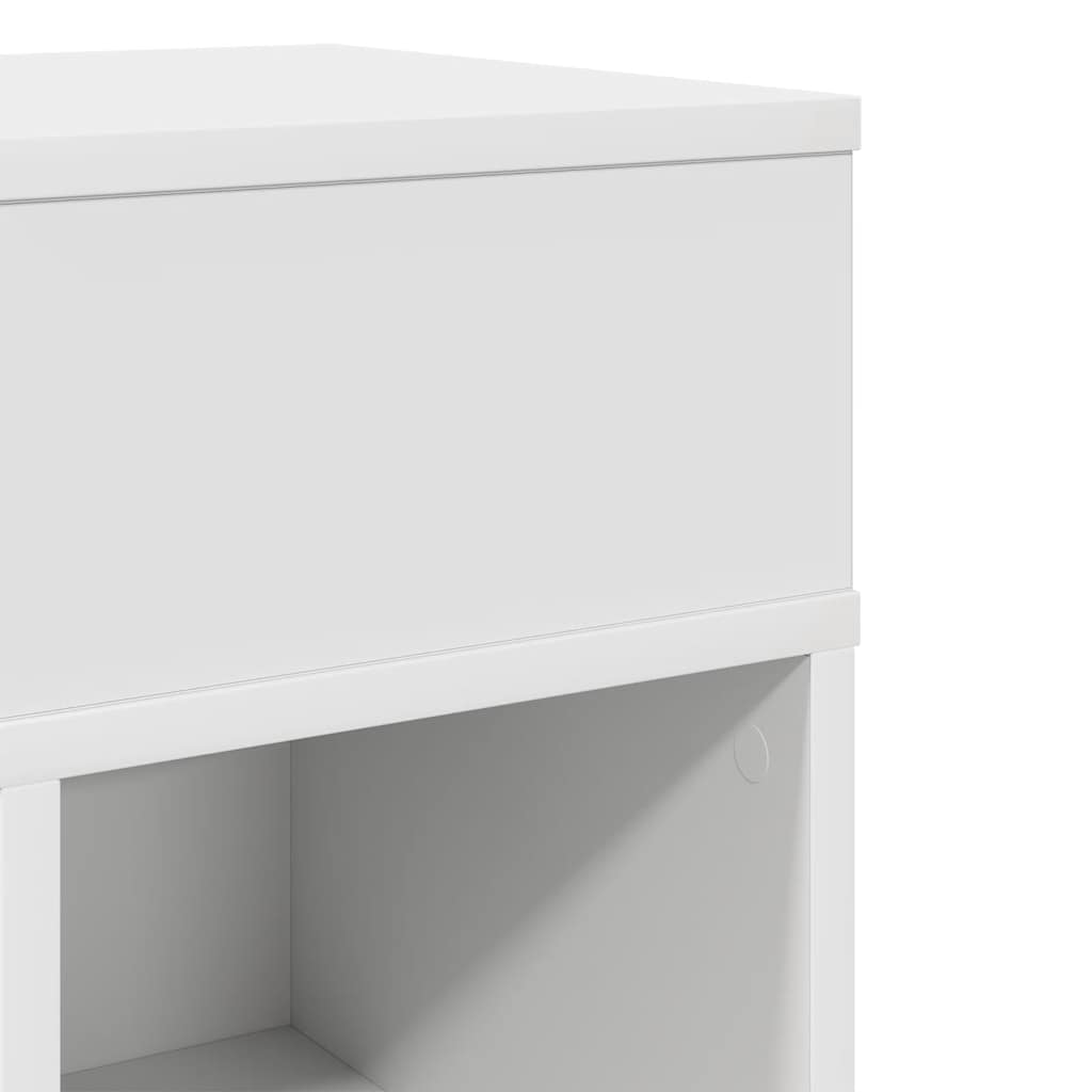 Bedside Cabinets 2 pcs with Drawer White 25x31x66 cm