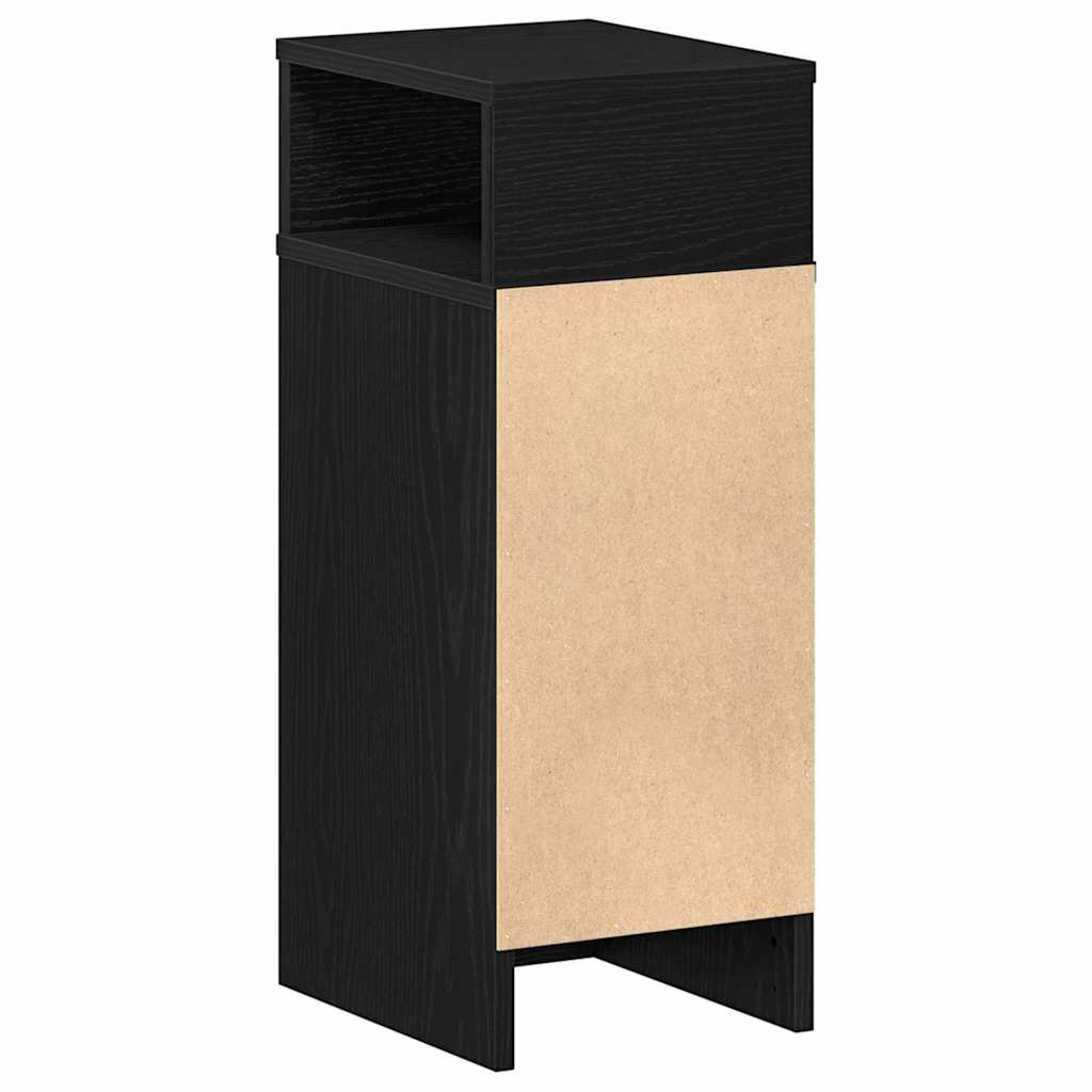 Bedside Cabinets 2 pcs with Drawer Black 25x31x66 cm