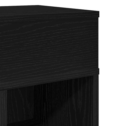 Bedside Cabinets 2 pcs with Drawer Black 25x31x66 cm